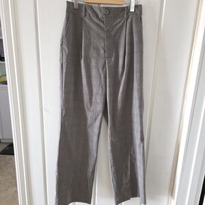 Gray Plaid Dress Pants - Classic Tailored Fit